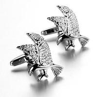 Men\'s Fashion Eagle Style Silver Alloy French Shirt Cufflinks (1-Pair)