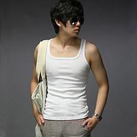 mens solid casual tank tops cotton sleeveless blue green purple white  ...