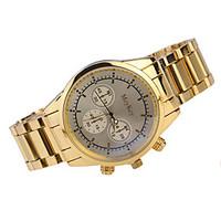 Men\'s Wrist watch Quartz Alloy Band Casual Gold