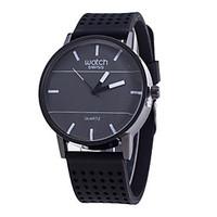 Men\'s Fashion Watch Quartz Rubber Band Black