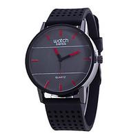 Men\'s Fashion Watch Quartz Rubber Band Black