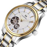 Men\'s Fashion Watch Mechanical Watch Quartz Automatic self-winding Calendar Water Resistant / Water Proof Alloy Band Silver