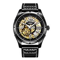 mens skeleton watch fashion watch mechanical watch quartz automatic se ...