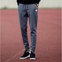 mens mid rise micro elastic sweatpants pants active slim solid