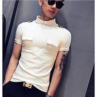 mens daily simple summer t shirt solid crew neck short sleeve cotton