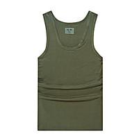 mens daily simple summer tank top solid strap sleeveless cotton