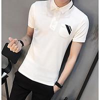 mens casual simple summer t shirt solid round neck short sleeve cotton