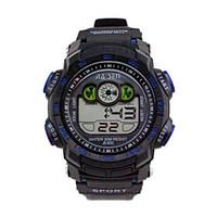 Men\'s Sport Watch Digital Watch Chinese Digital Calendar Water Resistant / Water Proof Stopwatch Rubber Band Black
