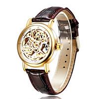 Men\'s Fashion Watch Mechanical Watch Automatic self-winding Leather Band Brown