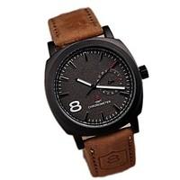 Men\'s Fashion Simple Upscale Business Affairs Quartz Watch Leather Band Wrist Watch Cool Watch Unique Watch