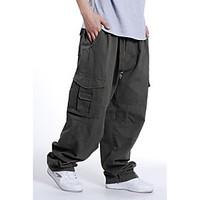 mens mid rise inelastic sweatpants pants simple loose solid