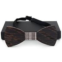 men work casual bow tie solid brown all seasons