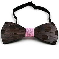 Men Work Casual Bow Tie, Acrylic Solid, Brown All Seasons