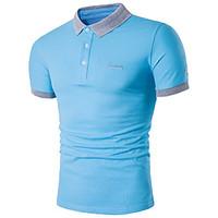 mens going out casualdaily holiday simple cute street chic polo solid  ...