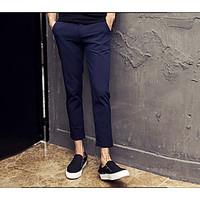 mens mid rise inelastic chinos pants street chic slim solid