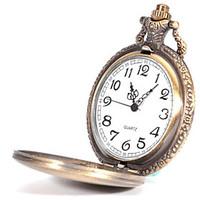 mens womens pocket watch quartz alloy band silver