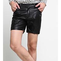 Men\'s Mid Rise Micro-elastic Chinos Pants, Street chic Slim Solid