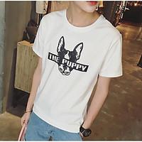 mens casualdaily simple t shirt print round neck short sleeve cotton t ...