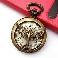 mens pocket watch quartz alloy band bronze