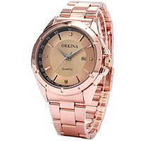 Men\'s Fashion Watch Chinese Quartz Alloy Band Silver Rose Gold