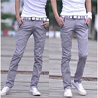 mens low rise strenchy chinos pants street chic loose solid