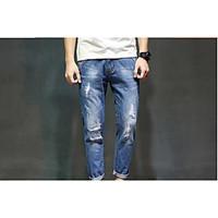 mens mid rise inelastic jeans chinos pants street chic slim skinny sol ...