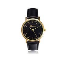 mens womens sport watch quartz leather band vintage black brown