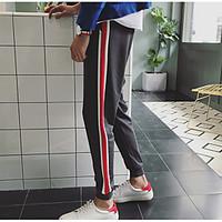 mens low rise micro elastic sweatpants pants street chic loose solid