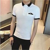 mens casualdaily simple shirt solid standing collar short sleeve cotto ...