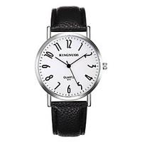 mens womens fashion watch quartz leather band cool casual black brown