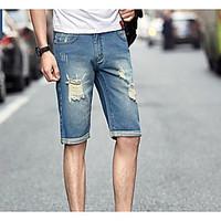 mens low rise micro elastic jeans pants street chic slim solid