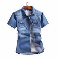 mens casualdaily street chic summer shirt print button down collar sho ...