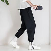 mens mid rise micro elastic chinos pants simple loose others solid