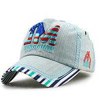 Men\'s Cotton Baseball Cap Sun Hat Outdoors Sports Vintage Casual Color Block Striped Print Embroidery Summer All Seasons Blue/Orange/Yellow/Grey