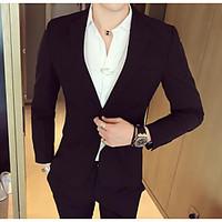 mens work simple spring blazer solid shirt collar long sleeve regular  ...