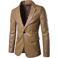 mens holiday vintage spring blazer solid shirt collar long sleeve shor ...