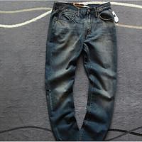 mens mid rise inelastic jeans pants vintage loose solid