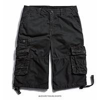 mens high rise micro elastic shorts pants boho straight solid