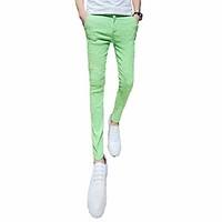 mens high rise micro elastic jeans pants boho loose solid