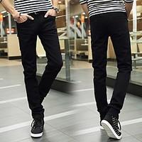 mens high rise micro elastic chinos pants boho loose solid