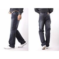 mens high rise micro elastic jeans pants boho loose solid