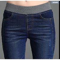 mens high rise strenchy jeans pants street chic loose solid