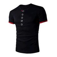 mens going out formal simple active spring fall t shirt print round ne ...