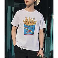 mens casualdaily simple spring summer t shirt print round neck short s ...