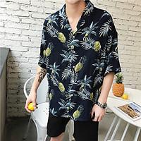 mens daily vintage shirt floral print shirt collar length sleeve polye ...