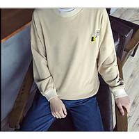 Men\'s Casual/Daily Sports Active Simple Sweatshirt Solid Round Neck strenchy Cotton Long Sleeve