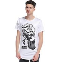 mens casualdaily sports active summer t shirt print color block round  ...