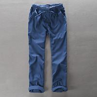 mens mid rise micro elastic chinos pants street chic slim solid