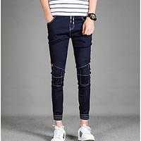 mens mid rise strenchy jeans pants street chic skinny solid