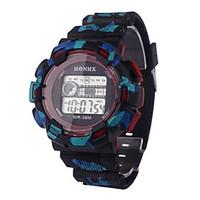 Men\'s Sport Watch Digital Watch Chinese Digital Silicone Band Black